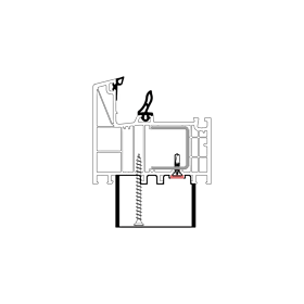 blaugelb Bankanschlussprofil PVC/TK SALAMANDER T/82 55x30x3000 SALAMANDER bluEvolution82, Bautiefe T/82