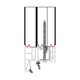 blaugelb Rahmenverbreiterung PVC/TK SALAM BLU 82x100x3000 36DB SALAMANDER bluEvolution82, BAUTIEFE T/82