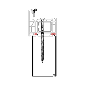 blaugelb Adapterprofil PVC/TK SCHÜCO T/70/82 60X50X3000 SCHÜCO CT 70, LIVING 82 BAUTIEFE T/70/82