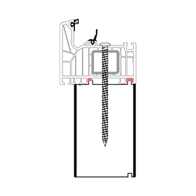 blaugelb Adapterprofil PVC/TK SCHÜC LIV T/82 66X30X3000 SCHÜCO LIVING 82, BAUTIEFE T/82