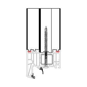 blaugelb Rahmenverbreiterung PVC/TK SCHÜC LIV 82x100x3000 36DB SCHÜCO Living 82, BAUTIEFE T/82