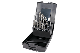 STROXX Einschnittgewindebohrer Set M3-M12 mit Bohrer und Halter, hochwertiges Werkzeugset für präzises Gewindeschneiden