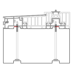 blaugelb Sockeldämmprofil EPS HS SCHÜCO T/194 192X30X1200MM SCHÜCO LIVINGSLIDE, T/194
