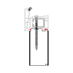 blaugelb Sockeldämmprofil PVC/TK SCHÜCO T/70 55x220x3000 SCHÜCO CT 70, BAUTIEFE T/70