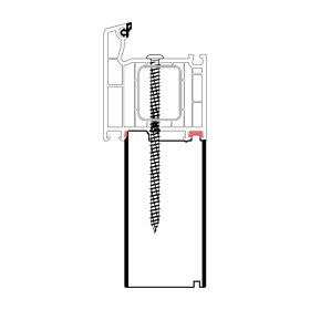 blaugelb Adapterprofil PVC/TK VEKA T/70 55x260x4000MM VEKA 70, BAUTIEFE T/70