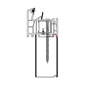blaugelb Adapterprofil PVC/TK VEKA T/76 55x200x4000MM VEKA 76, BAUTIEFE T/76