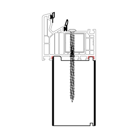 blaugelb Adapterprofil PVC/TK VEKA T/82 66X30X3000MM VEKA 82, BAUTIEFE T/82