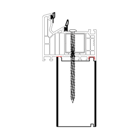 blaugelb Adapterprofil PVC/TK VEKA T/82 60x160x3000MM VEKA 82, BAUTIEFE T/82