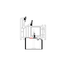 blaugelb Bankanschlussprofil PVC/TK VEKA T/82 55x30x4000MM VEKA 82, Bautiefe T/82