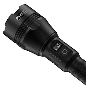 STROXX wiederaufladbare Taschenlampe mit LCD-Display, 10.000 Lumen, 103-002