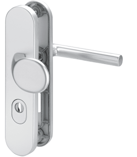 Alu-Schutz-Wechsel-Garnitur, ES-1 Serie Logo, ovales Langschild 15mm, 92 ZA, 10mm VKT,TS=65-75mm, 108/K2, 9745H/K2