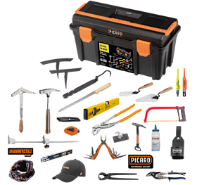 Picard Dachdecker Starter-Set 28-teilig im Kunststoffkoffer, Profi-Werkzeugset