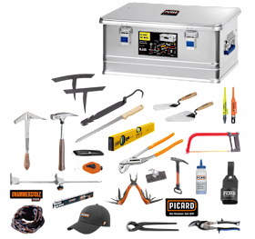 Picard Dachdecker Starter-Set 28-teilig in Aluminiumbox, Profi-Werkzeugset