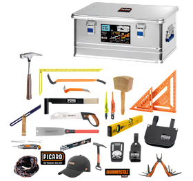 Picard Zimmerer Starter-Set 27-teilig in Alu-Box Grundausstattung Holzbau Montage
