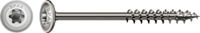 SPAX-HOLZBAUSCHRAUBEN 6,0 X100 MM 4CUT TELLERKOPF A2 VG T-STAR PL T30 VE=100 ST