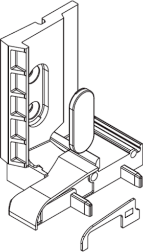 Roto Schwellenhalter Eifel 70TB,Deceuninck Zendow Neo,RAL 7004