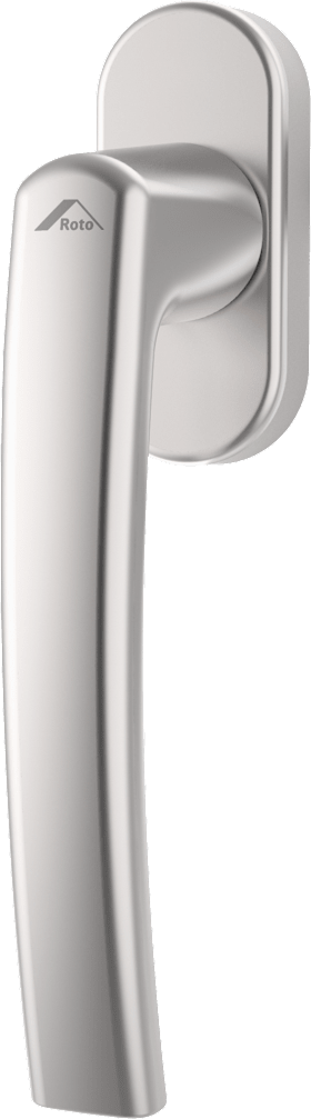 ROTO Fenstergriff RotoLine, R90, mit Nocken, ohne Schrauben, Aluminium, B28,6 H65,6 S13