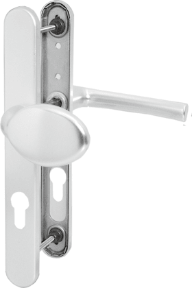 ROTO Wechselgarnitur mit Langschild, Drücker/starrer Knauf, Aluminium