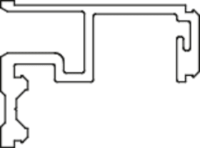 ROTO Führungsschiene Aluminium Patio 6080 Falttürbeschlag 6000 mm mittelbronze