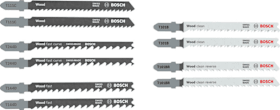 Bosch Professional Stichsägeblatt Set Wood Basic, 10-tlg.