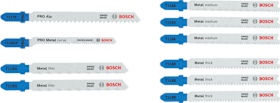 Bosch Professional Stichsägeblatt Set Metal Advanced, 10-tlg.