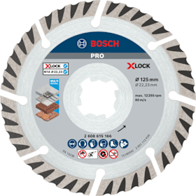 Bosch Professional PRO Multi Material X-LOCK Diamanttrennscheibe, 125 x 22,23 mm