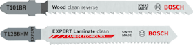 Bosch Professional T101BR und EXPERT Laminate clean T128BHM Stichsägeblätter-Set, 26-tlg.