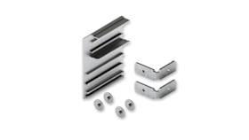 Hawa Blendenendstück-Set Junior 80/100 Z, links, 66 mm, eloxiert