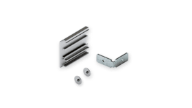 Hawa Blendenendstück-Set Junior 80/100 B, links, 53 mm, eloxiert