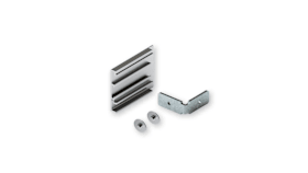 Hawa Blendenendstück-Set Junior 80/100 B, rechts, 53 mm eloxiert