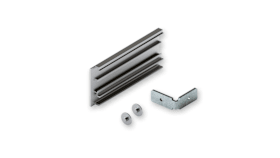 Hawa Blendenendstück-Set Junior links 95 mm Aluminium eloxiert