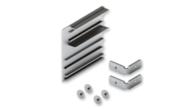 Hawa Blendenendstück-Set Junior 80/100 Z, links, 79 mm eloxiert