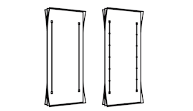 Hawa Ausrichtbeschlag Aluminium eloxiert für Türen 2240–2850 mm, Set 2 Stück