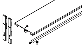 Hawa Connector-Set oben 110 mm für zwei Dreh-Einschiebetüren
