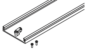 Hawa Connector-Set 110 mm für zwei Dreh-Einschiebetüren unten, Schwenk- und Drehschiebetürsysteme