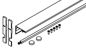Hawa Connector-Set für Schwenk- und Drehschiebetürsysteme, 55 mm, oben, Verbindung Außenseite Korpus