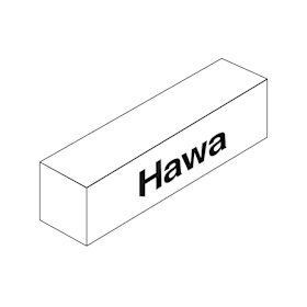 Hawa Schiebetürbeschlag Porta 60 HM, minimale Einbauhöhe, Aluminium, 2000 mm Länge
