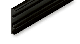 Hawa Clip-Blende Aluminium schwarz eloxiert für Laufschiene Junior 80/100 B, 2500 mm