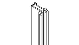 Hawa Holmprofil Aluminium eloxiert für Türhöhe 1900–2700 mm, Länge 2474 mm