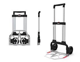 STROXX Sackkarre faltbar 125 kg Tragkraft Aluminium/Kunststoff mit Bungee-Gurt