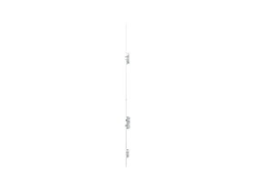KFV Mehrfachverriegelung schlüsselbetätigt Edelstahl matt gebürstet, Softlockfalle, Flachstulp 20 mm