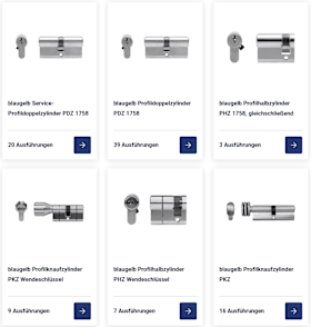 Sortiment Profilzylinder & Schließzylinder