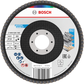 Bosch Professional Fächerschleifscheibe X451 125x22,23 mm K60 Z27 15-teilig