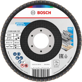 Bosch Professional Fächerschleifscheibe X451 115x22,23 mm K40, 60-teilig
