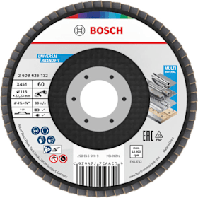Bosch Professional Fächerschleifscheibe X451 115x22,23 mm K60 Z27 15-teilig