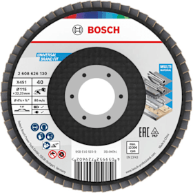 Bosch Professional Fächerschleifscheibe X451 115x22,23 mm K40 Z27 15-teilig