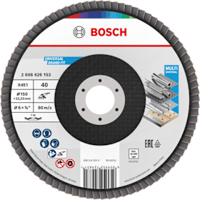 Bosch Professional Fächerschleifscheibe X451 150x22,23 mm K40, 15-teilig