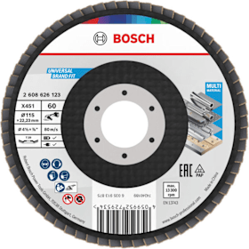 Bosch Professional Fächerschleifscheibe X451 115x22,23 mm K60 60-teilig