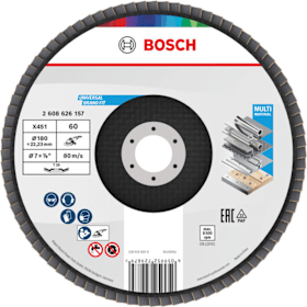 Bosch Professional Fächerschleifscheibe X451 180x22,23 mm K60 Z29 15-teilig
