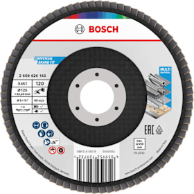 Bosch Professional Fächerschleifscheibe X451 125x22,23 mm K120, 60-teilig